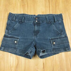 CALVIN KLEIN Cargo Utility Jean Shortie Shorts 12/31 Dark Wash Blue Denim Jorts